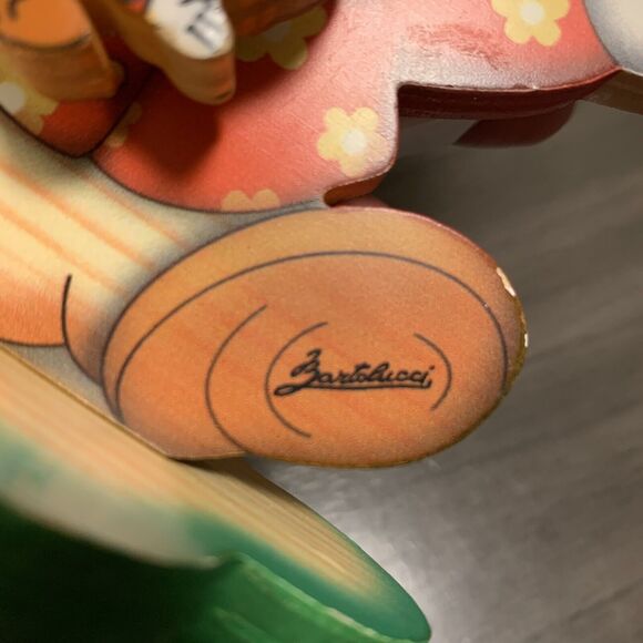 Vintage Bartolucci Pinocchio Music Box Made in Italy spins to crank music - Picture 7 of 12